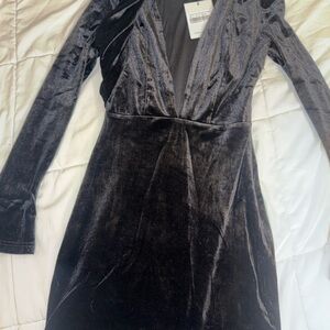 Princess Polly Elegant Black Velvet Dress